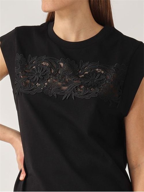 T-shirt con applicazione di pizzo TWINSET | TP2073/00006
